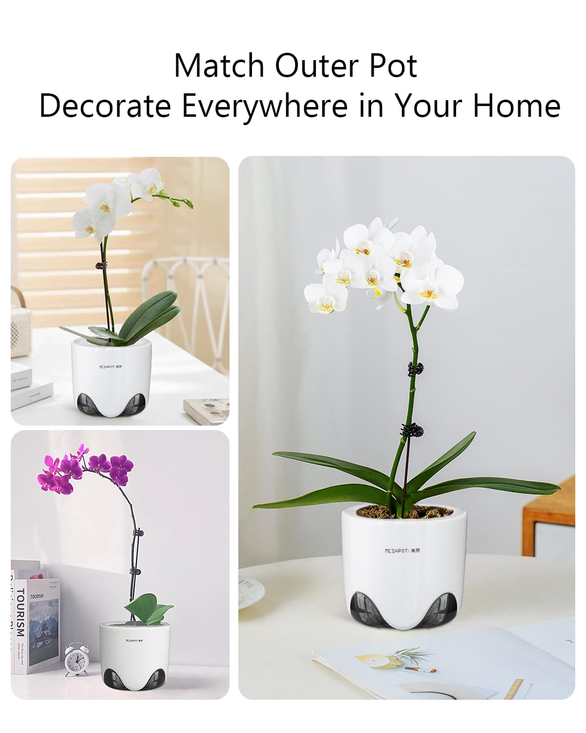 Meshpot 4 Inch orchid pot with inner pot removed