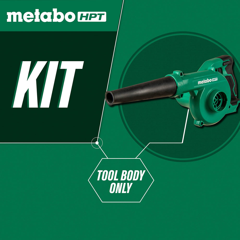 Metabo HPT 18V Cordless Compact Blower in use outdoors