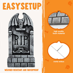 Metal stakes included with JOYIN Halloween tombstones