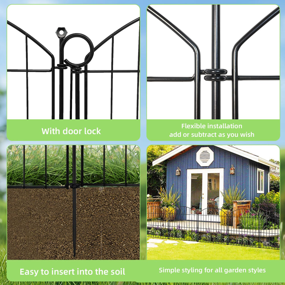 Metal stakes included with Thrivinest Garden Fence package