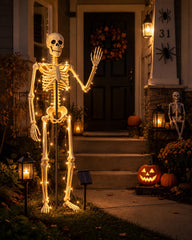 Metal stand for Halloween skeleton display