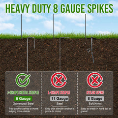 Metal staples included with LXVOOEE landscape edging kit