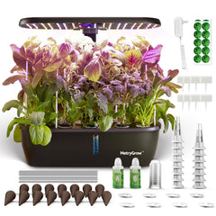 MetryGrow Hydroponic Growing System with 15 pods and LED light