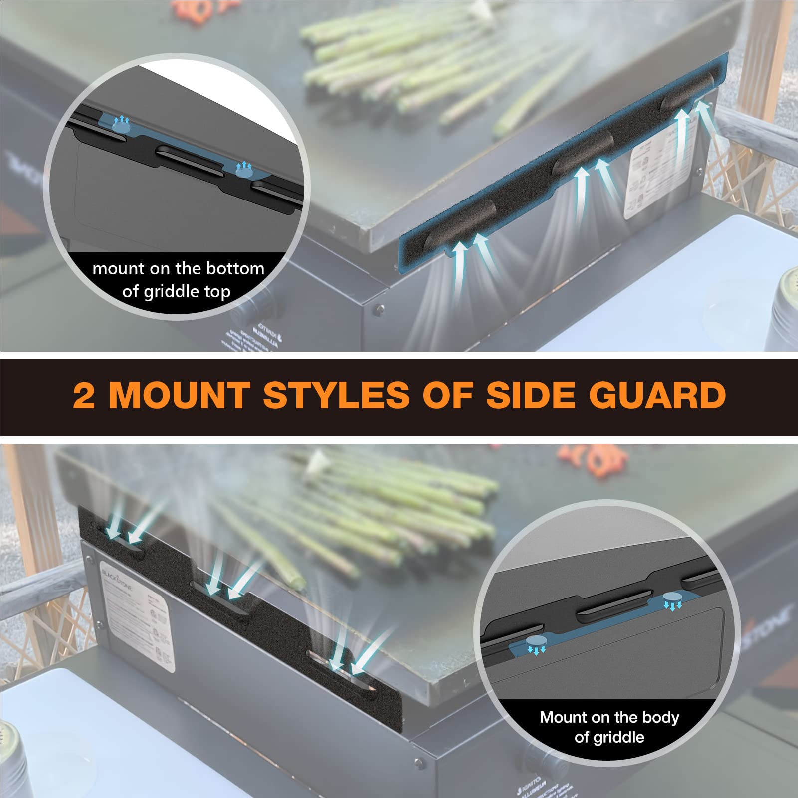 MeWeBlue Wind Guards side view showing magnetic attachment