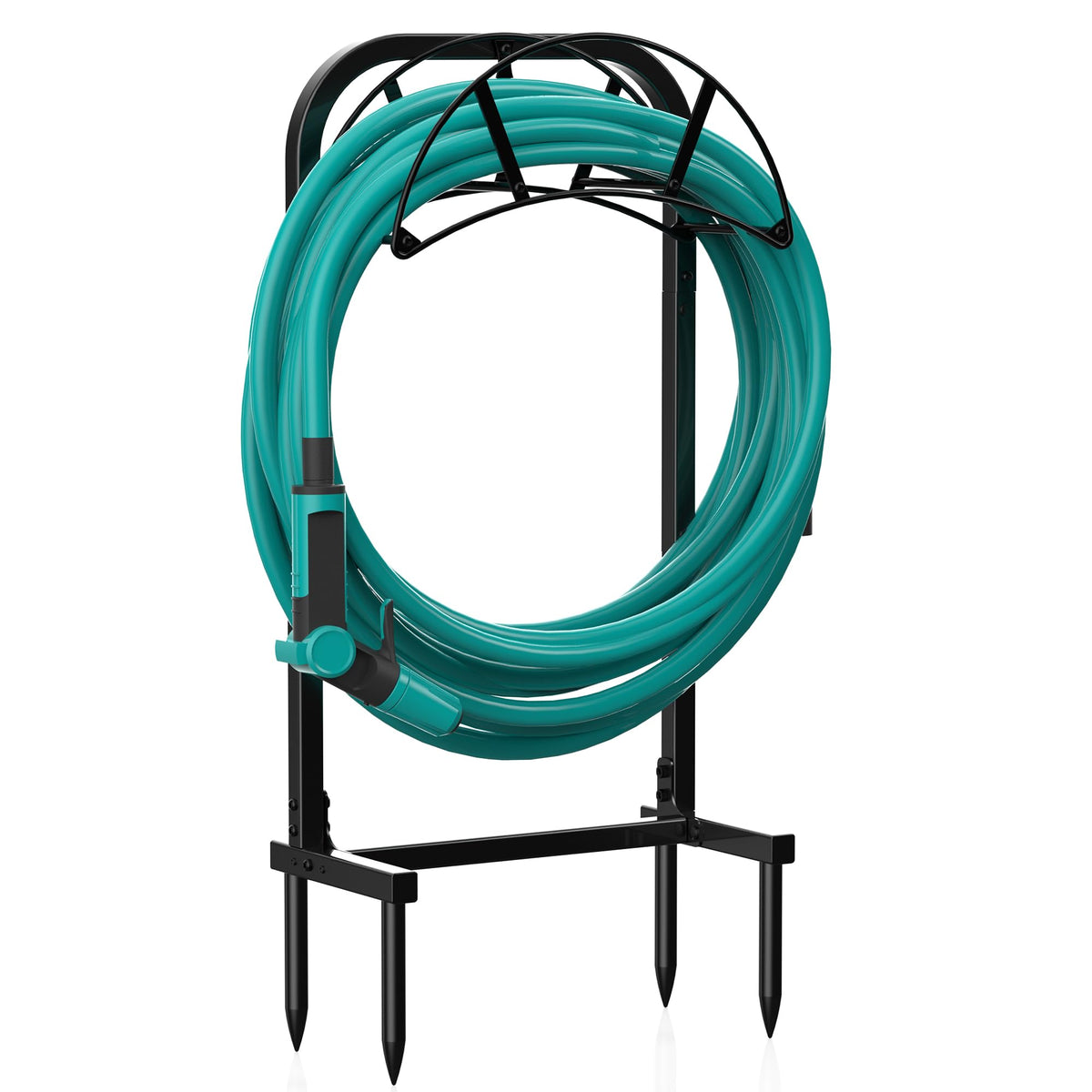 Meykwod Garden Hose Holder front view with spikes