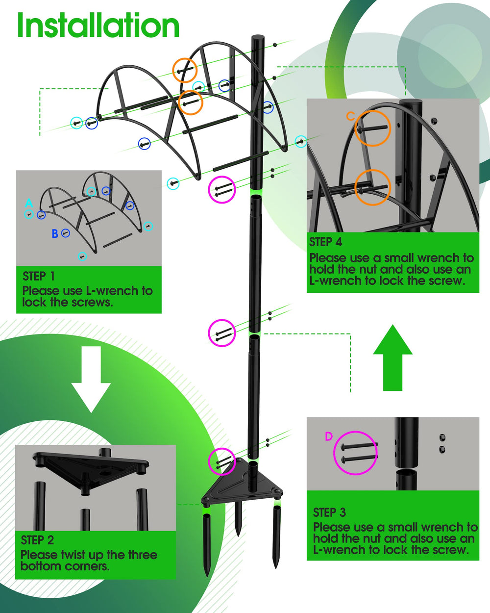 Meykwod Garden Hose Stand in a garden setting