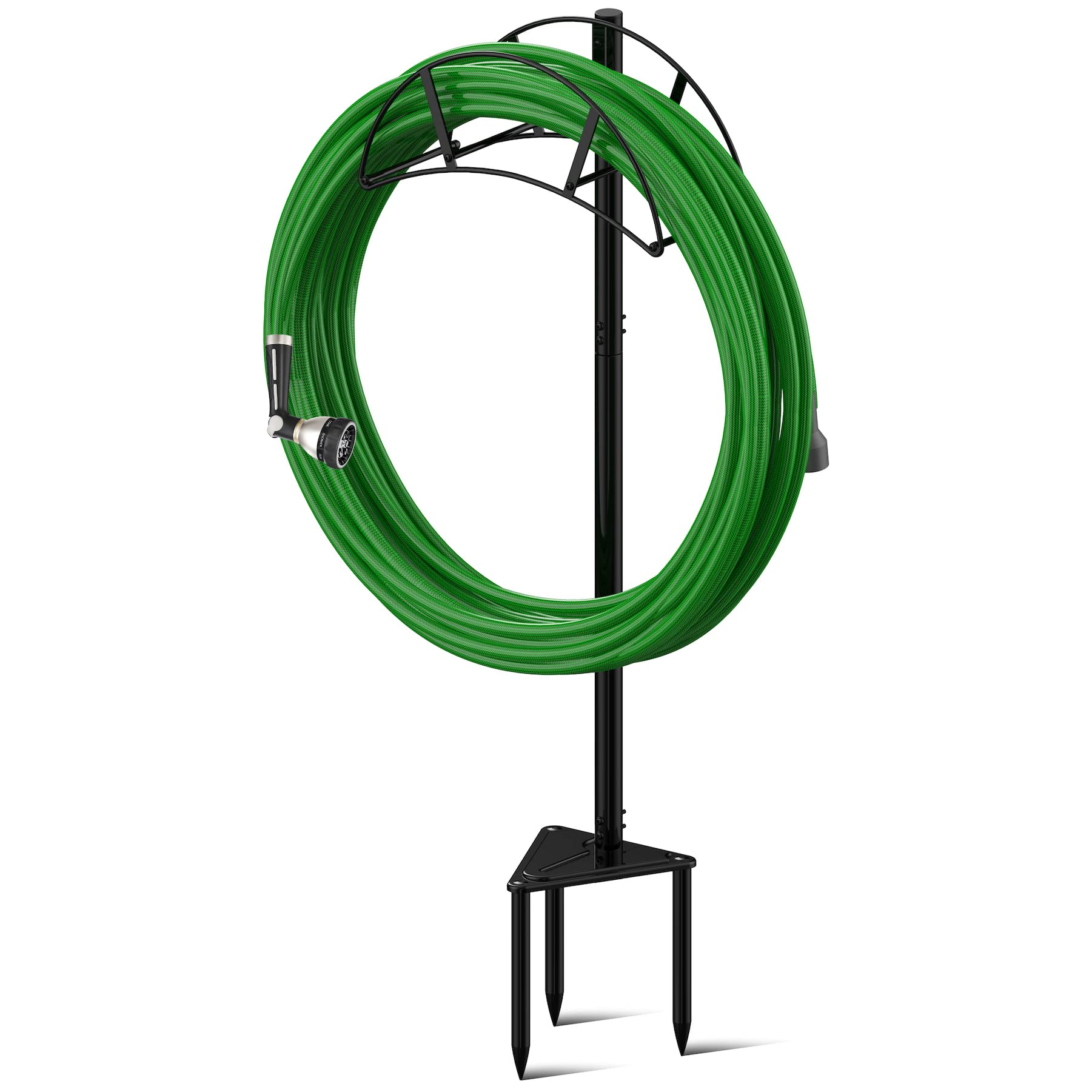 Meykwod Garden Hose Stand with a hose neatly organized