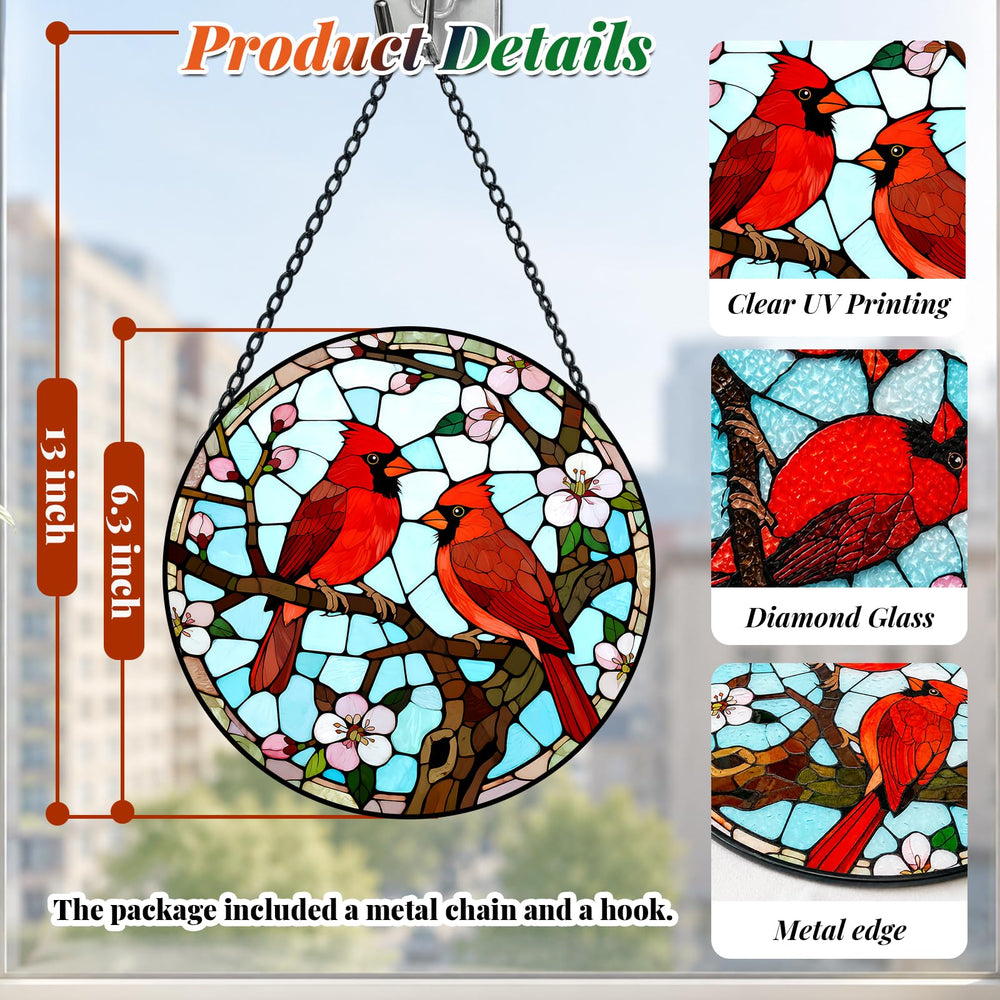 Meyocky Cardinal Suncatcher showcasing rich red colours