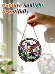 Meyocky Hummingbird Suncatcher displayed outdoors
