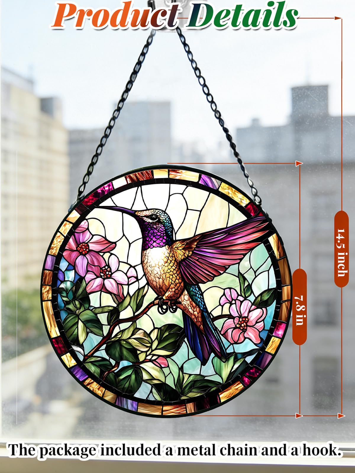 Meyocky Hummingbird Suncatcher in secure packaging