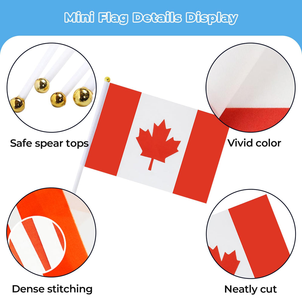 mflagperft Canada flags in a classroom setting