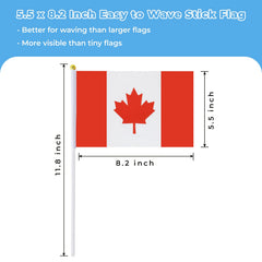 mflagperft Canada flags in a group display