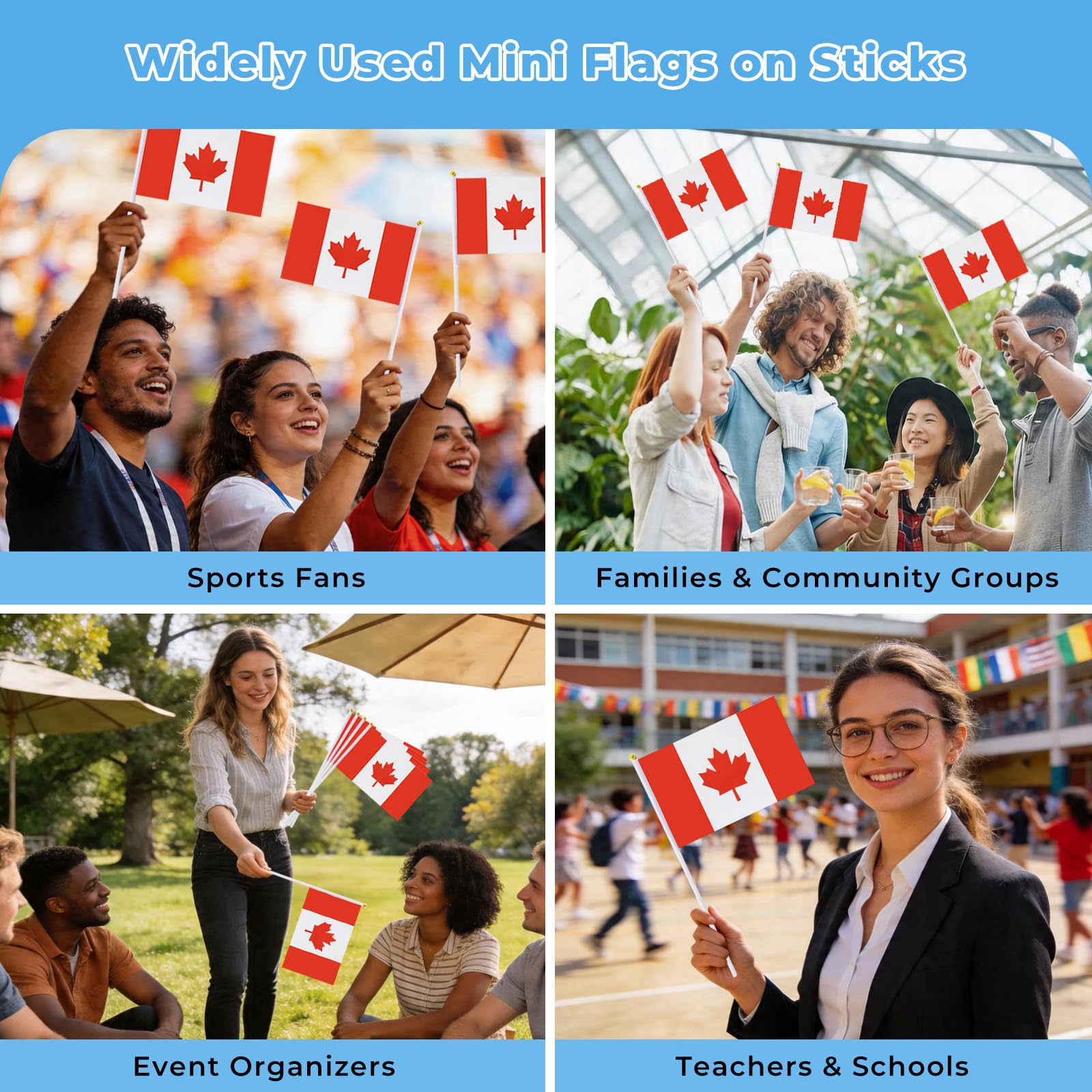 mflagperft Canada flags with packaging