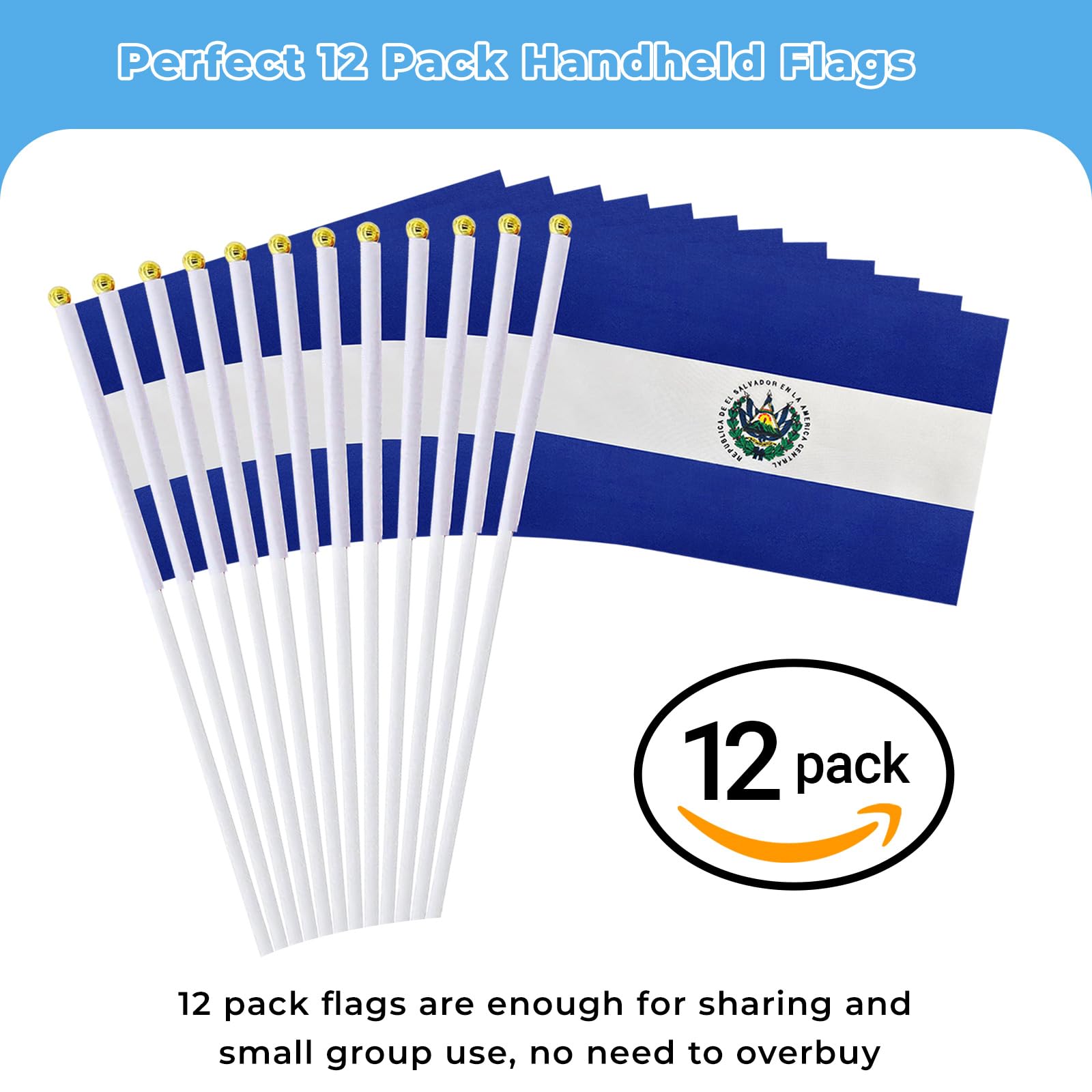 mflagperft El Salvador flag held during a celebration