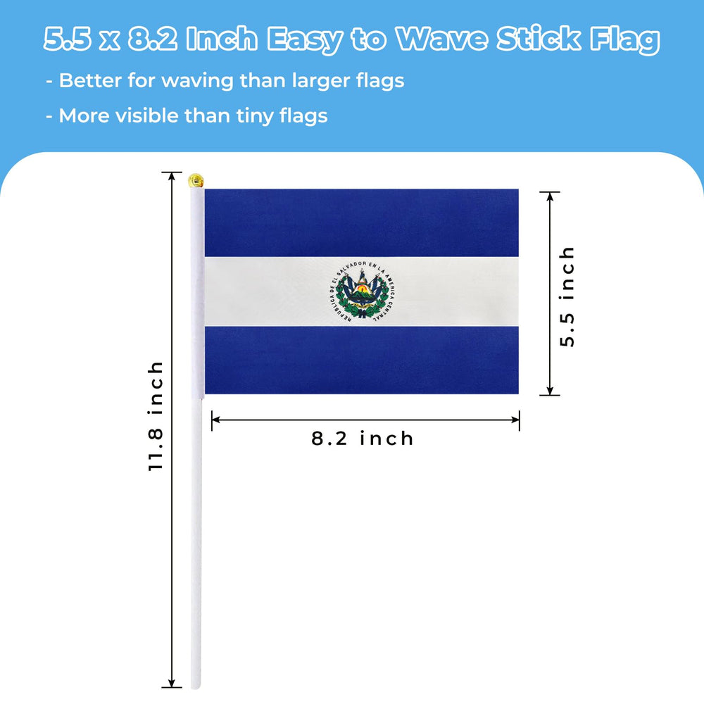 mflagperft El Salvador flags in a decorative setup