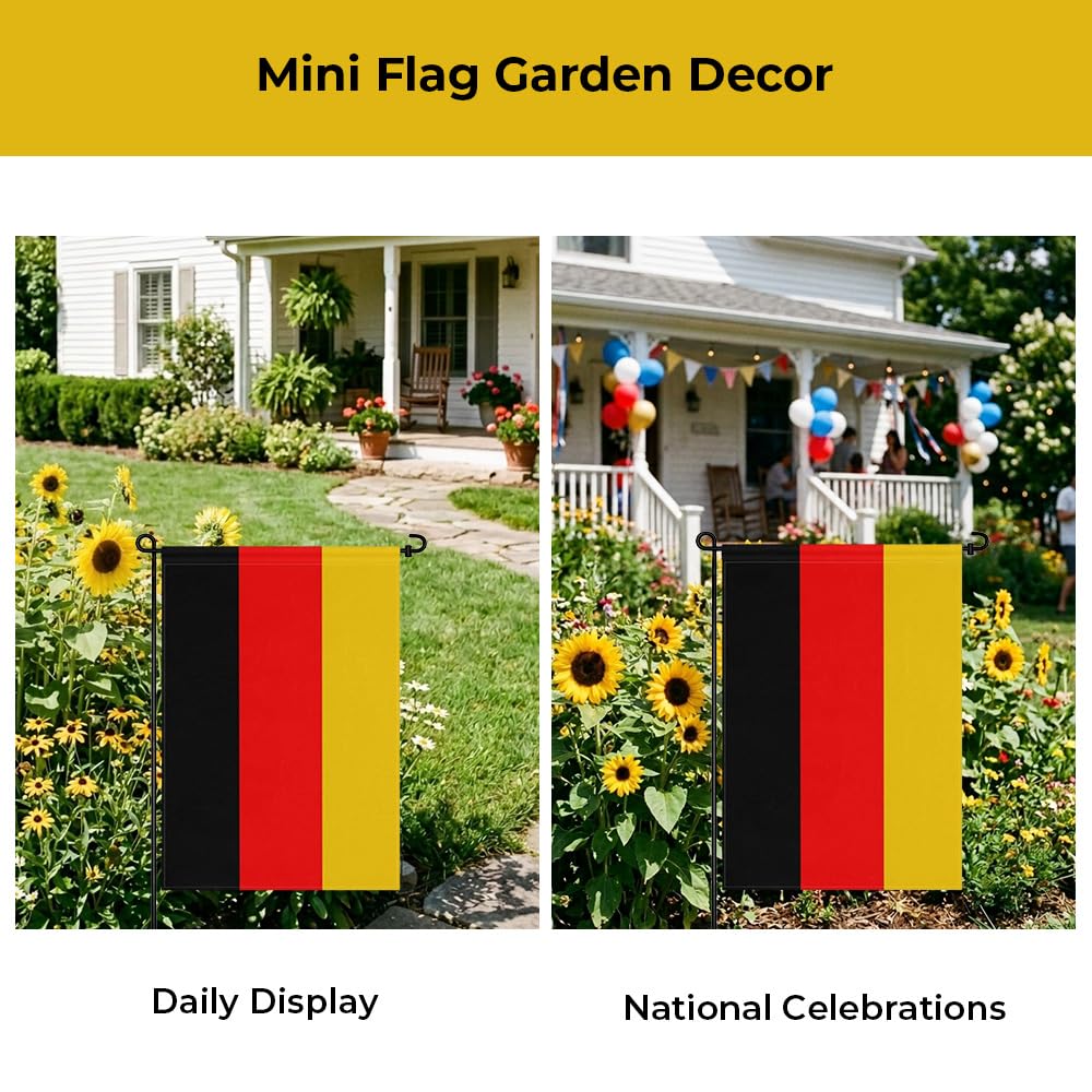 mflagperft Germany garden flag in outdoor setting