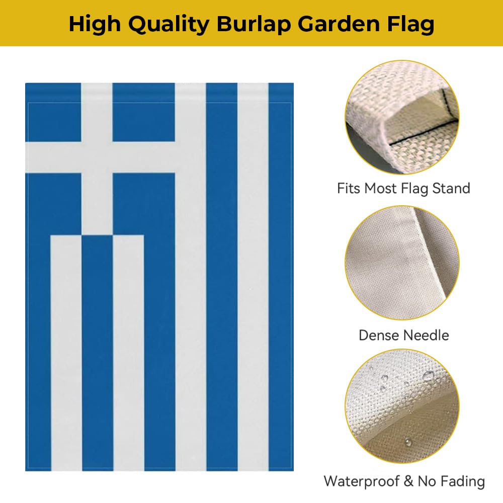 mflagperft Greece Garden Flag folded for storage
