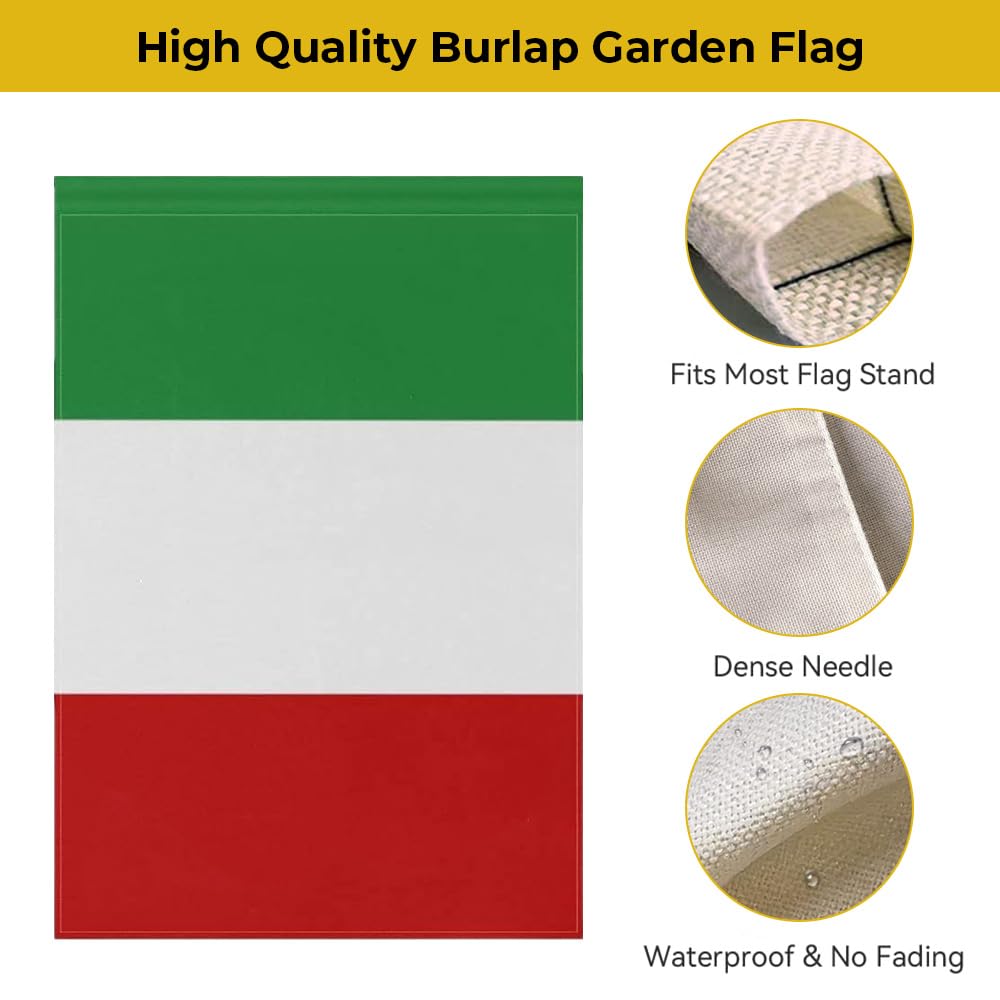 mflagperft Italy Garden Flag close-up showing material texture
