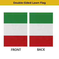 mflagperft Italy Garden Flag displayed in a garden setting