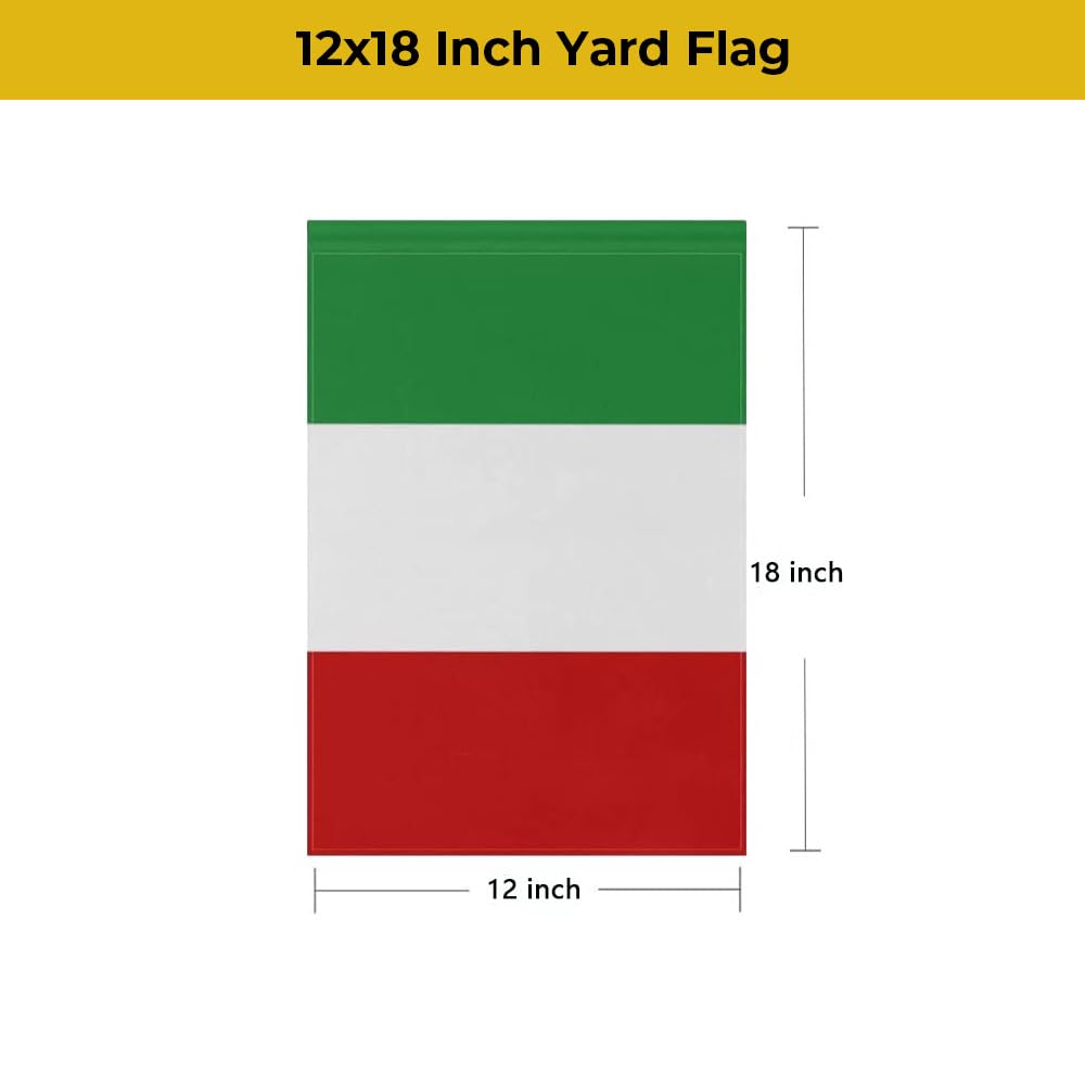 mflagperft Italy Garden Flag side view with vibrant colours
