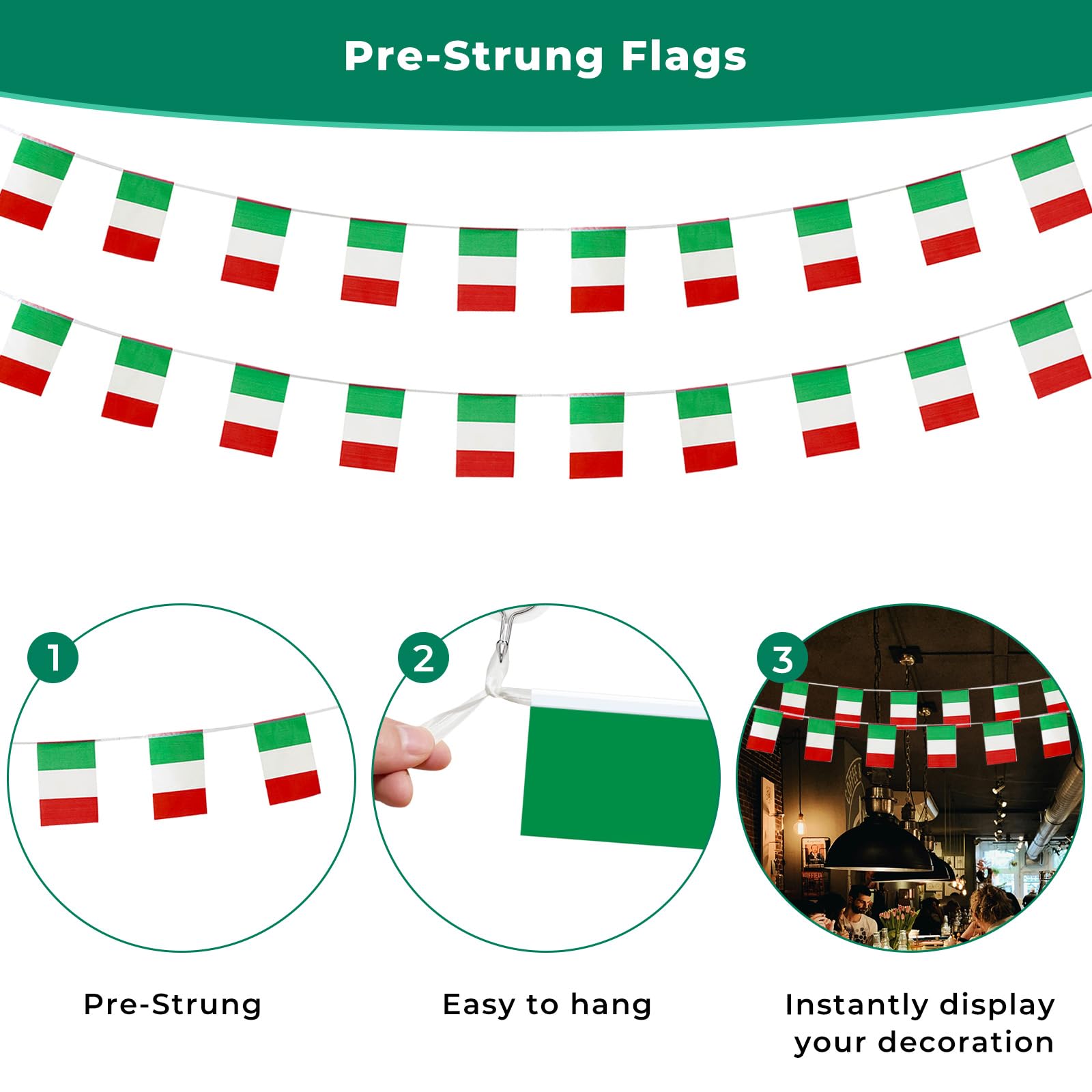 mflagperft Italy Mini String Flags packaging view