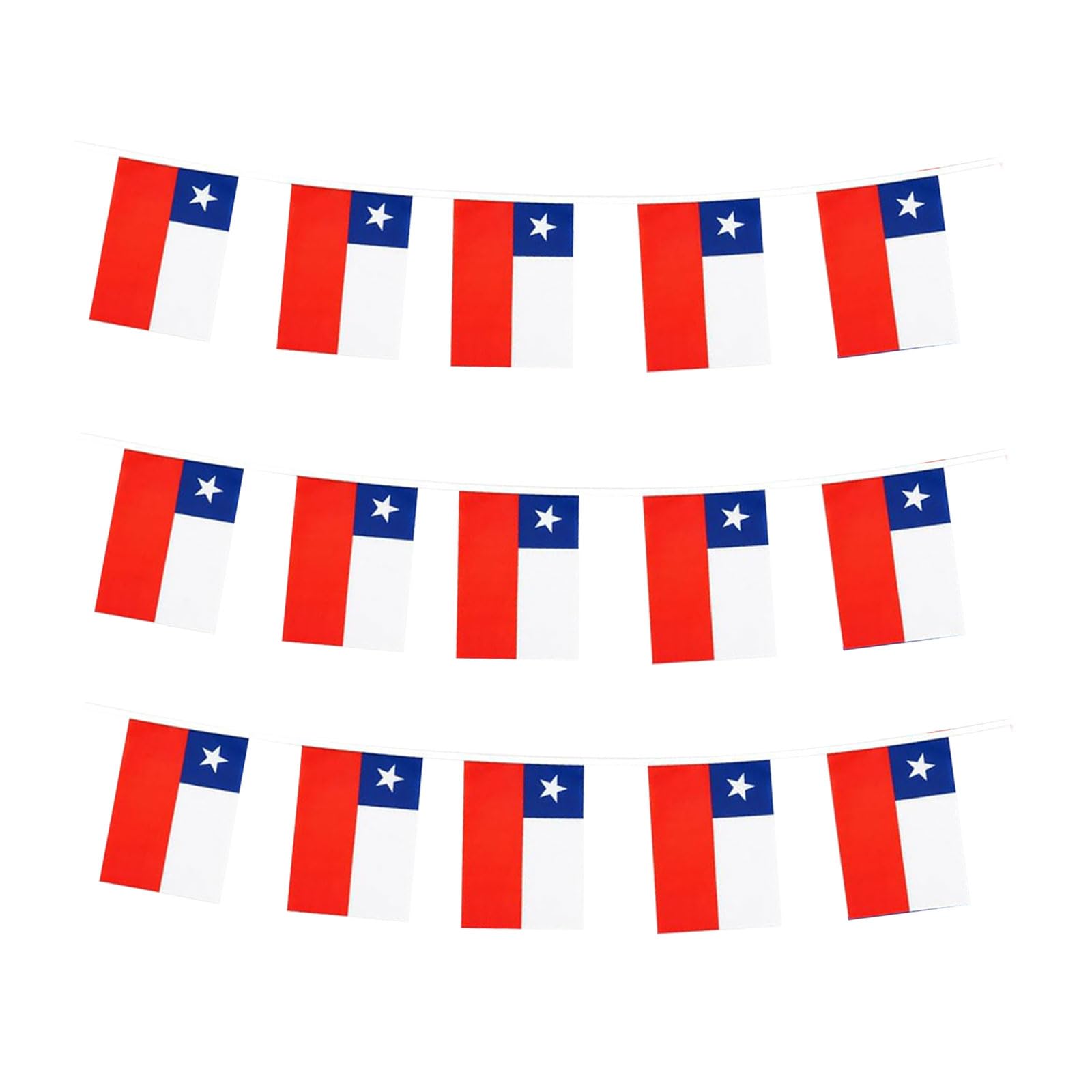mflagperft Mini Chile Flag Banner with 30 flags strung together