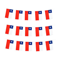 mflagperft Mini Chile Flag Banner with 30 flags strung together