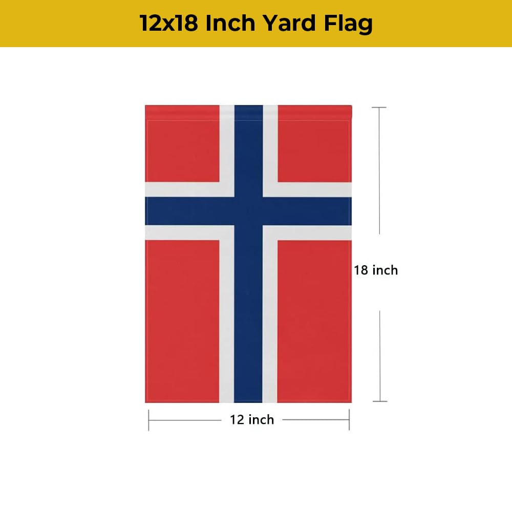 mflagperft Norway Garden Flag 12x18 inch back view