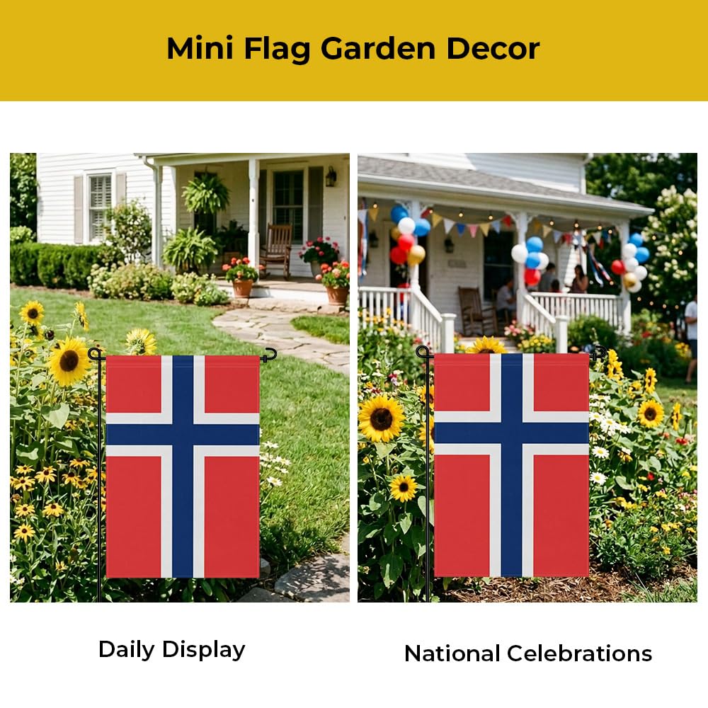 mflagperft Norway Garden Flag folded for storage