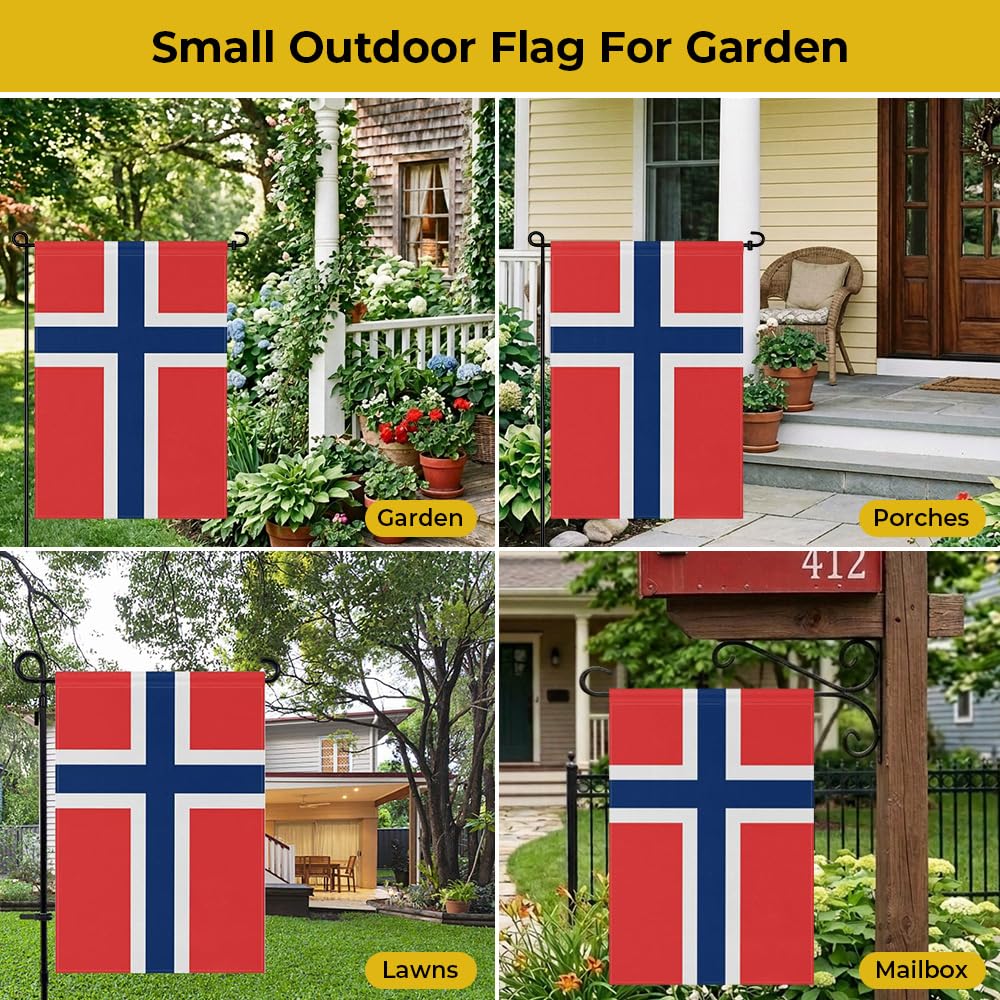 mflagperft Norway Garden Flag with vibrant colours