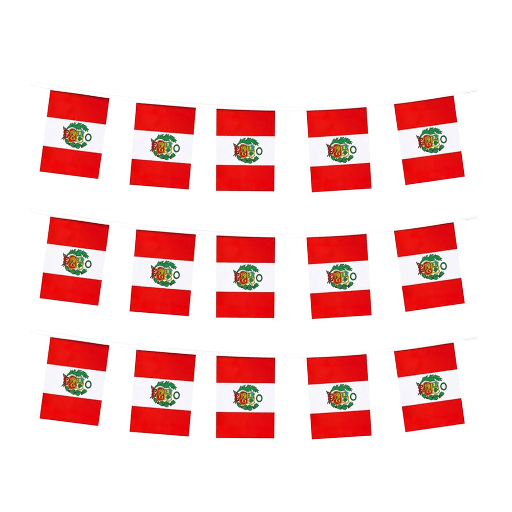 mflagperft Peru Mini String Flags 30-piece banner display