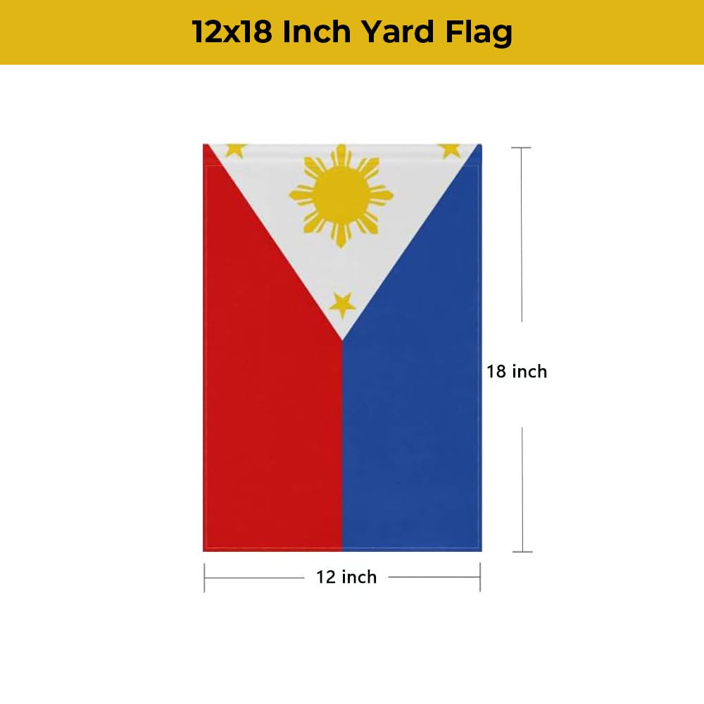 mflagperft Philippine flag displayed in garden