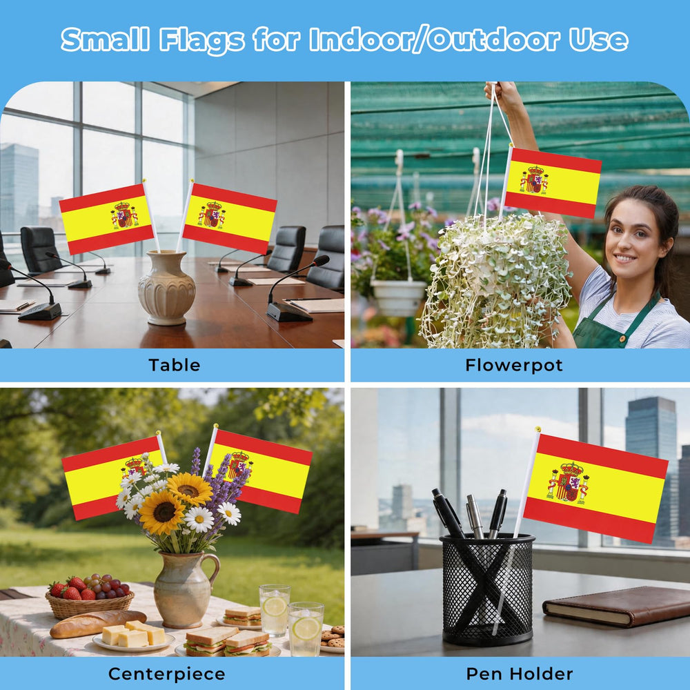 mflagperft Spain Flags waving at a soccer match