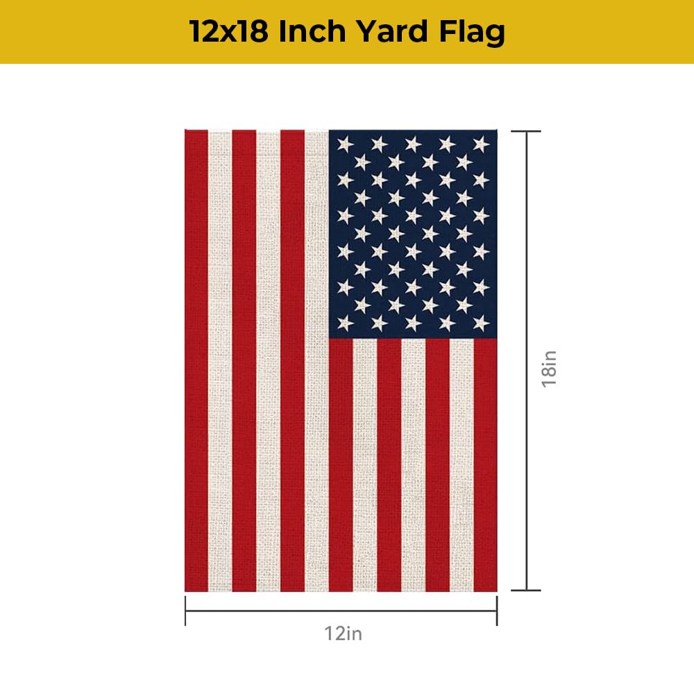 mflagperft USA Garden Flag back view, showing double-sided design