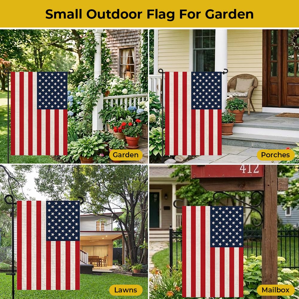 mflagperft USA Garden Flag close-up, highlighting fabric details
