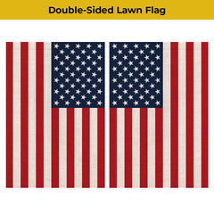 mflagperft USA Garden Flag in outdoor setting, displaying vibrant colours