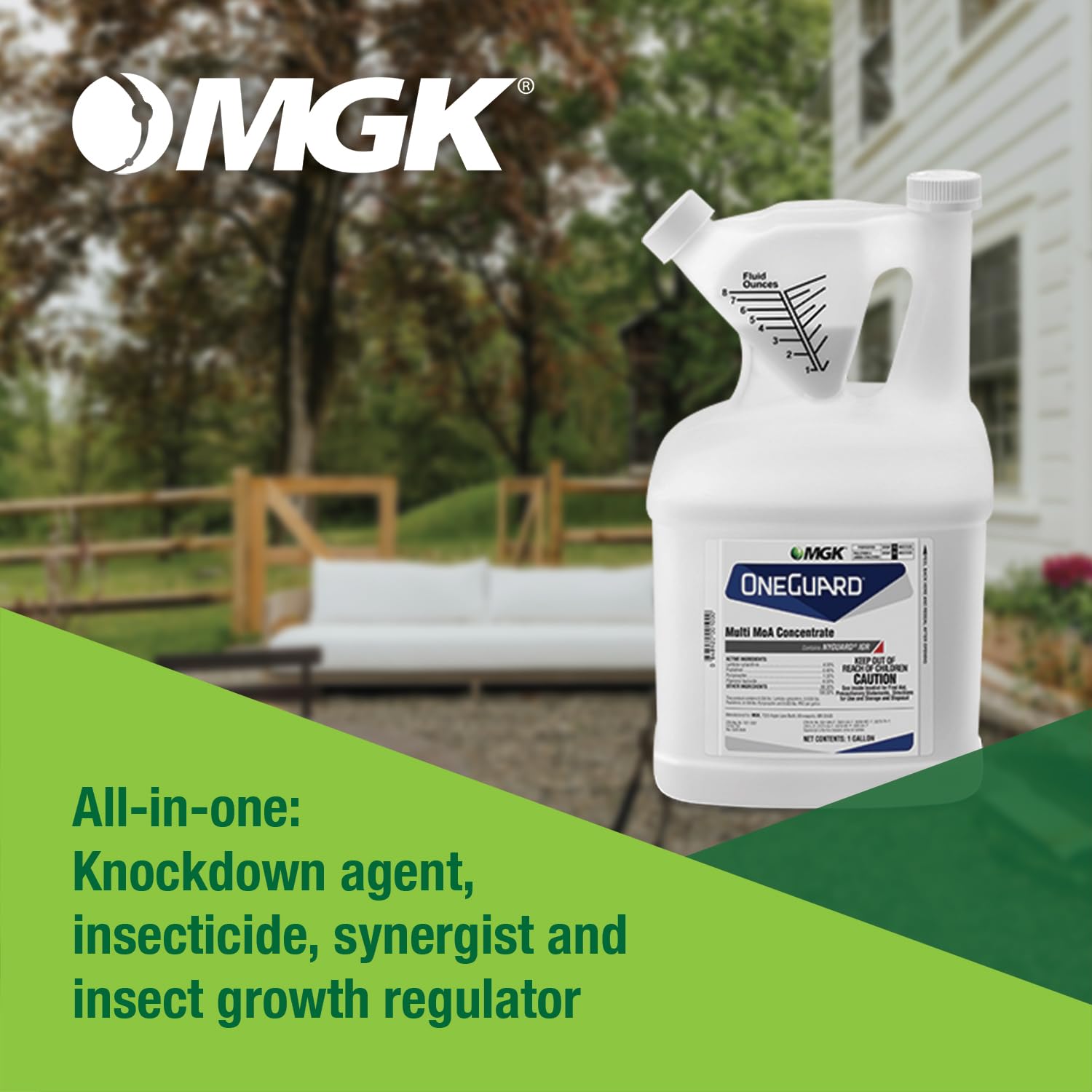 MGK OneGuard Multi MoA Concentrate insecticide spray side view