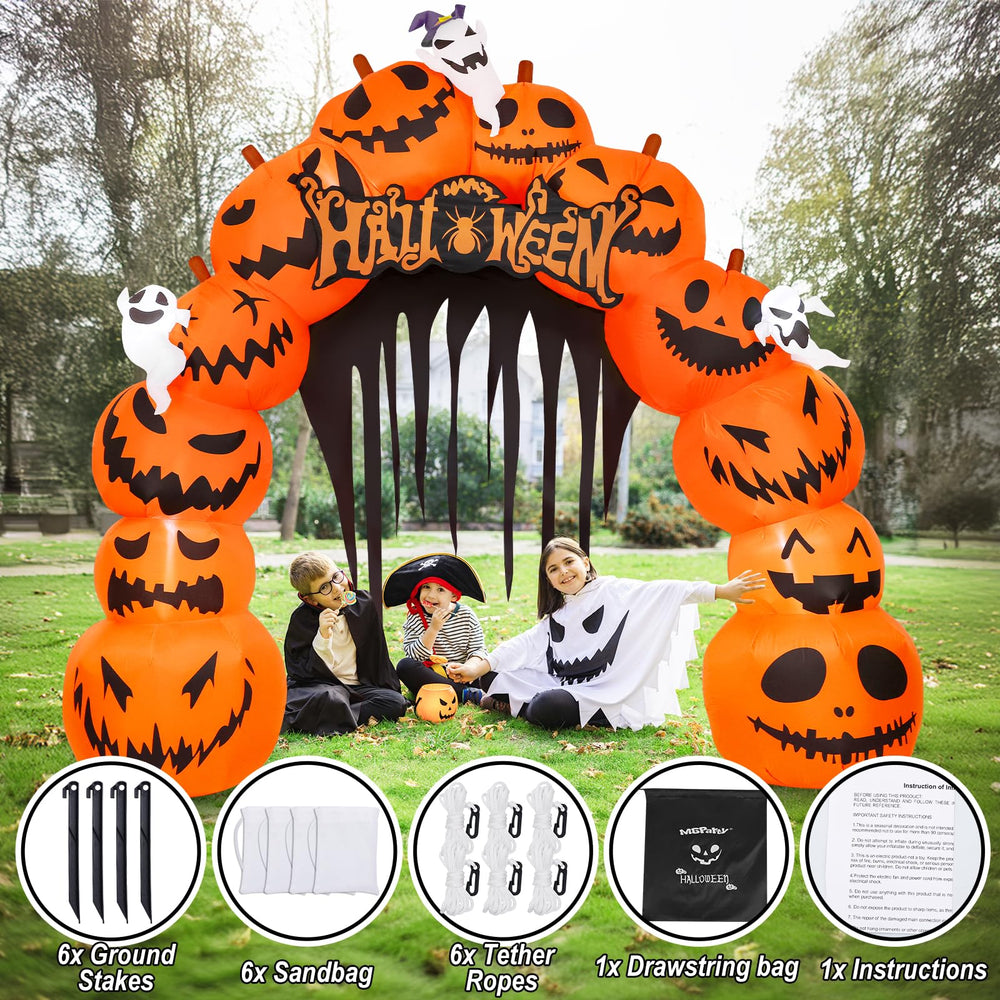 MGparty 10FT Halloween inflatable pumpkin archway packaging