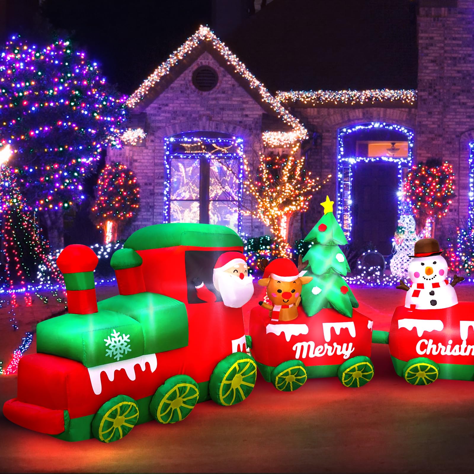 MGparty Christmas inflatable train packed in box