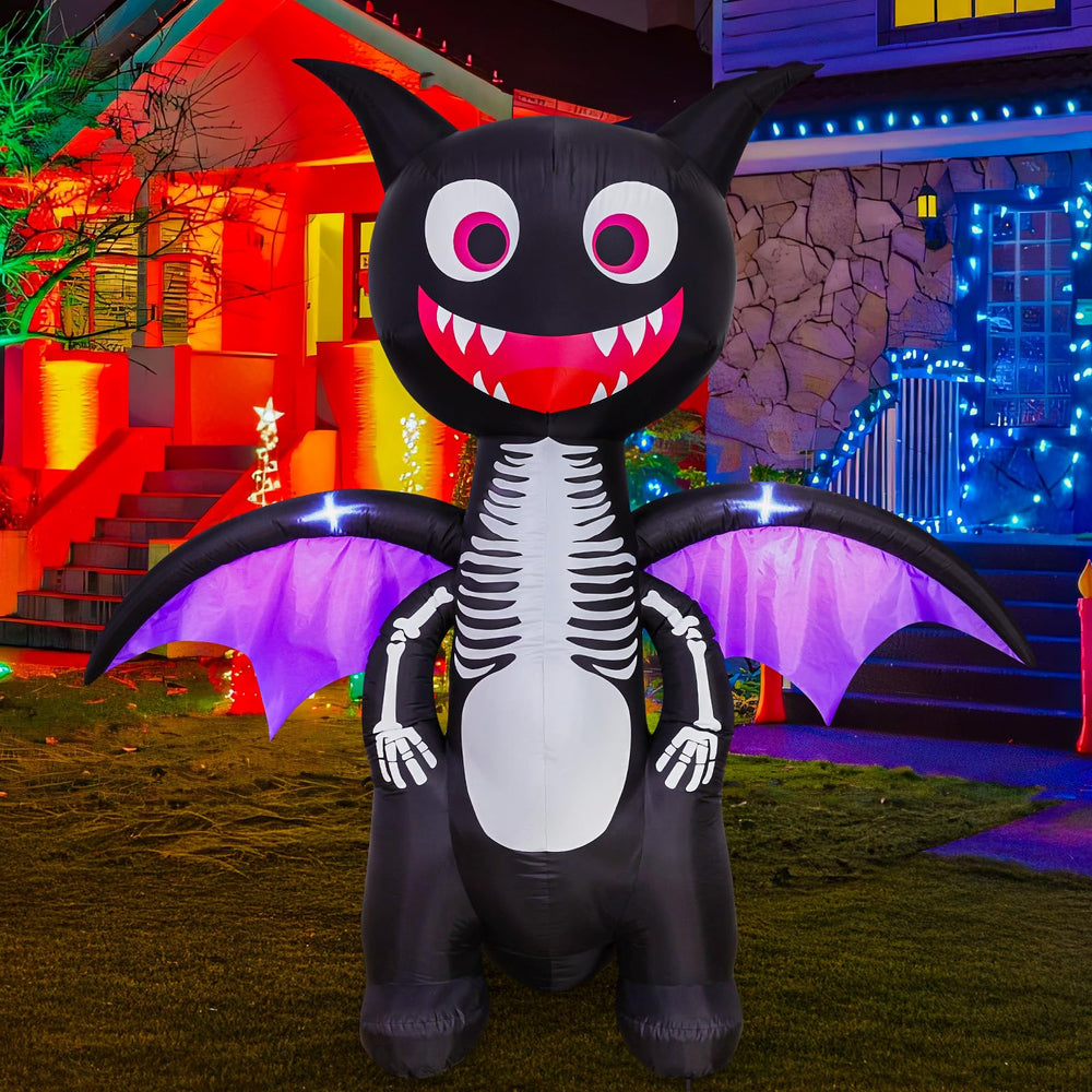 MGparty Halloween inflatable dragon in front yard display