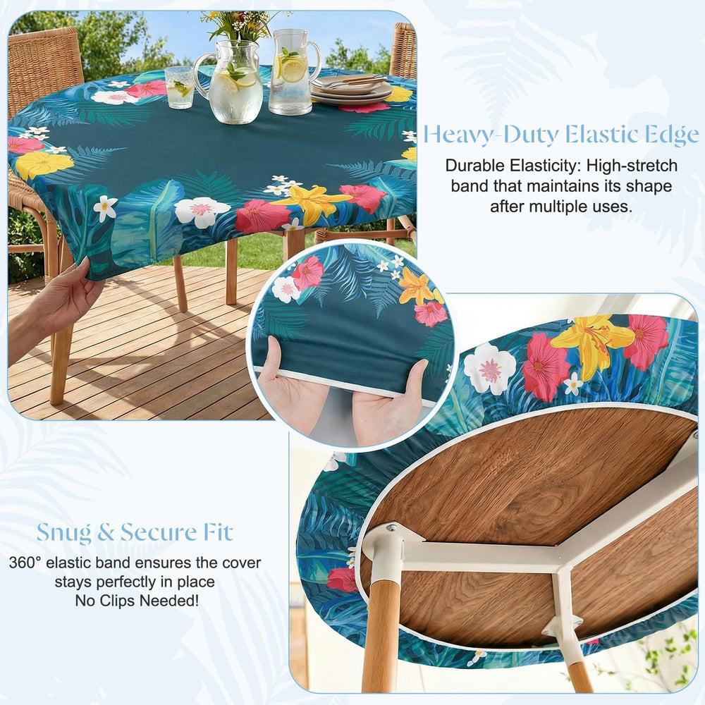MHJY round tablecloth elastic edge detail