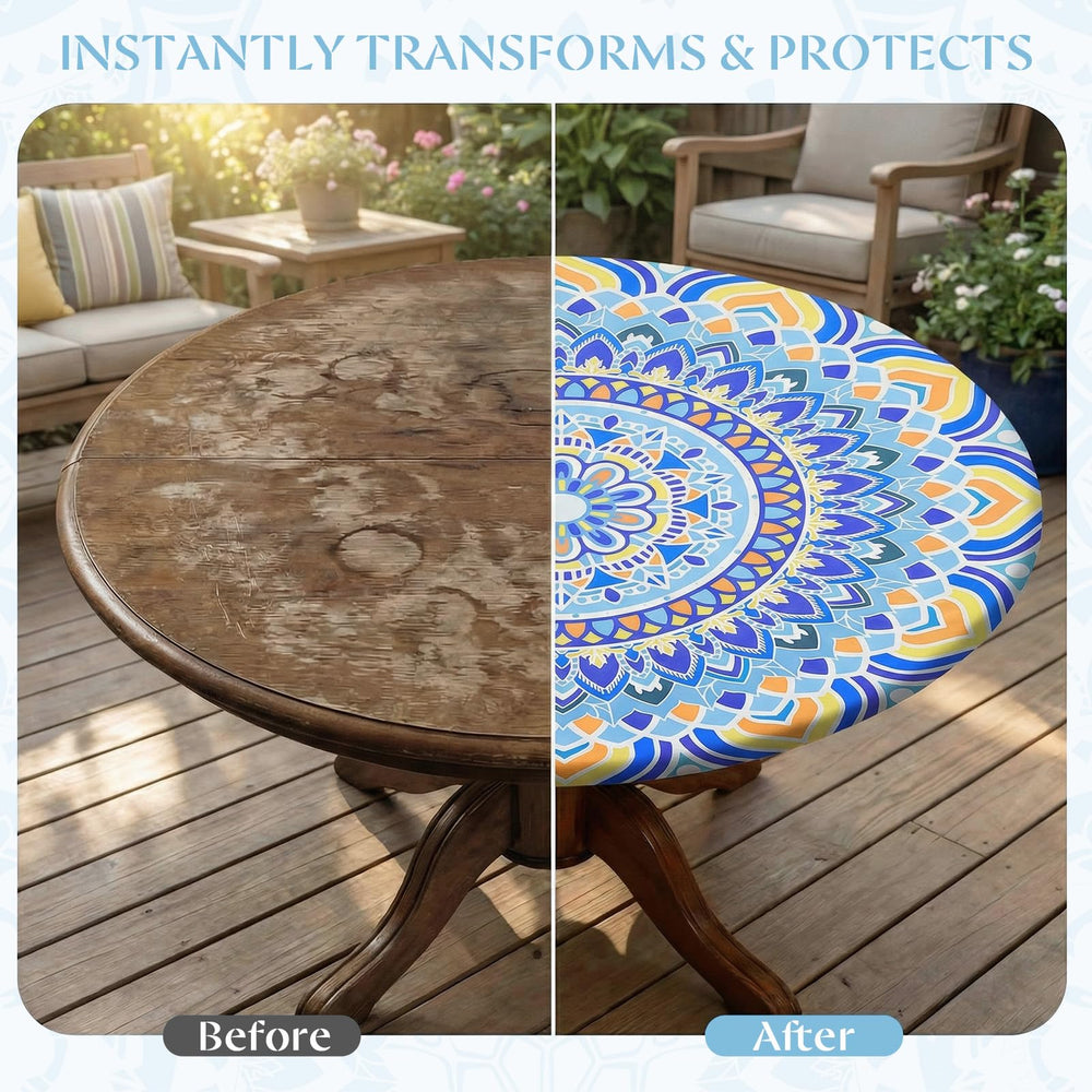 MHJY Round Tablecloth featuring elegant patterns