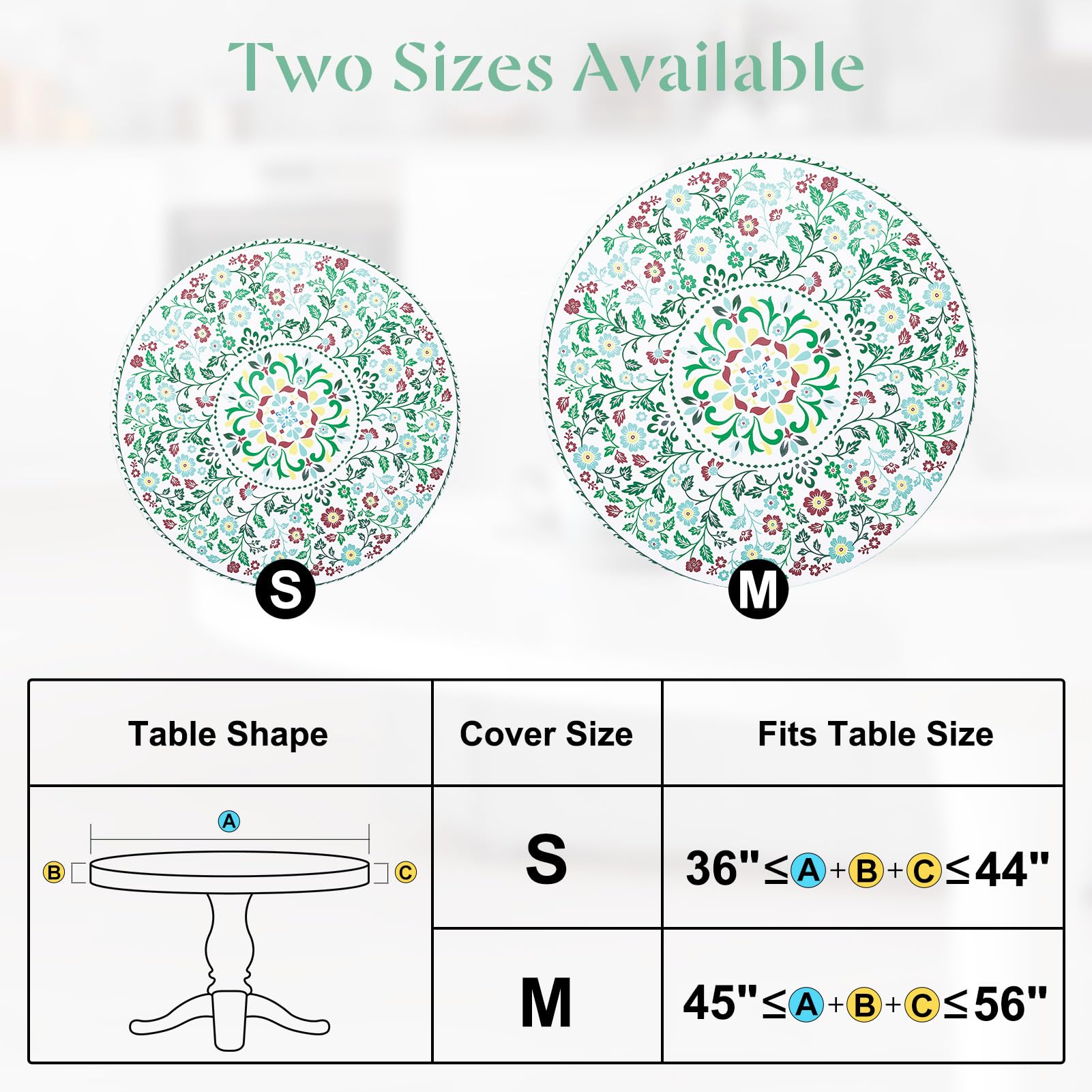 MHJY round tablecloth featuring elegant patterns and bright colours