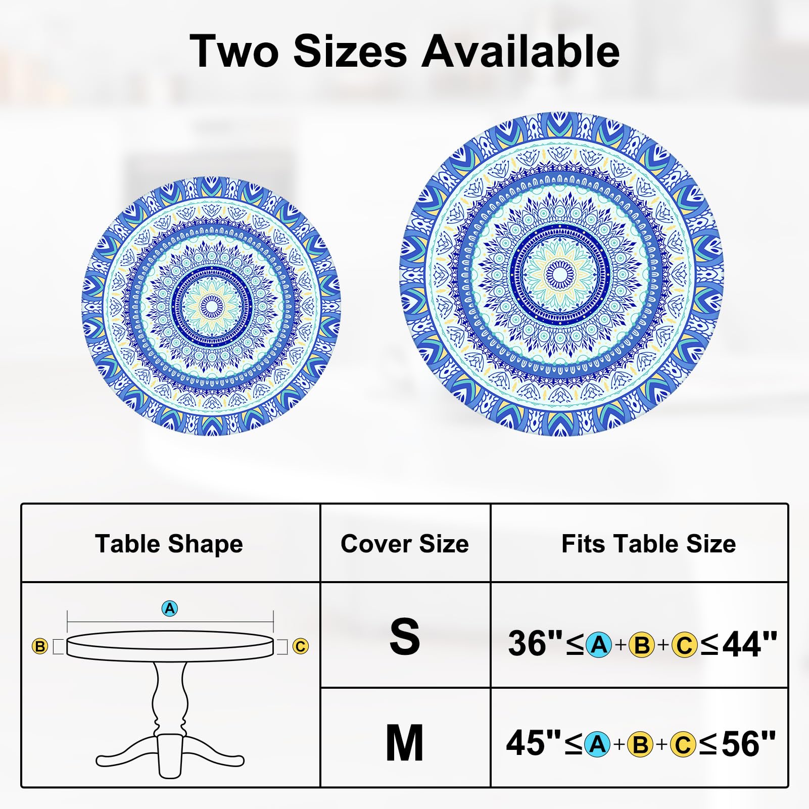 MHJY round tablecloth installation on outdoor table