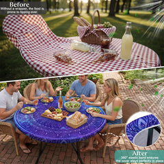 MHJY Round Tablecloth waterproof feature demonstration