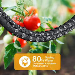 MHMHM Flat Soaker Hose 50FT coiled on grass