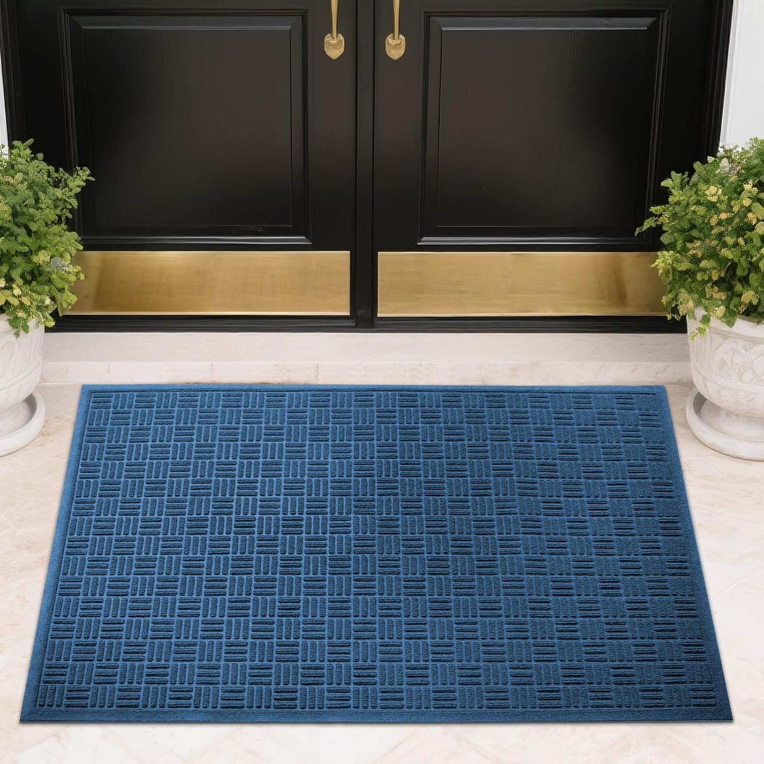 Mibao blue doormat easy to clean with water