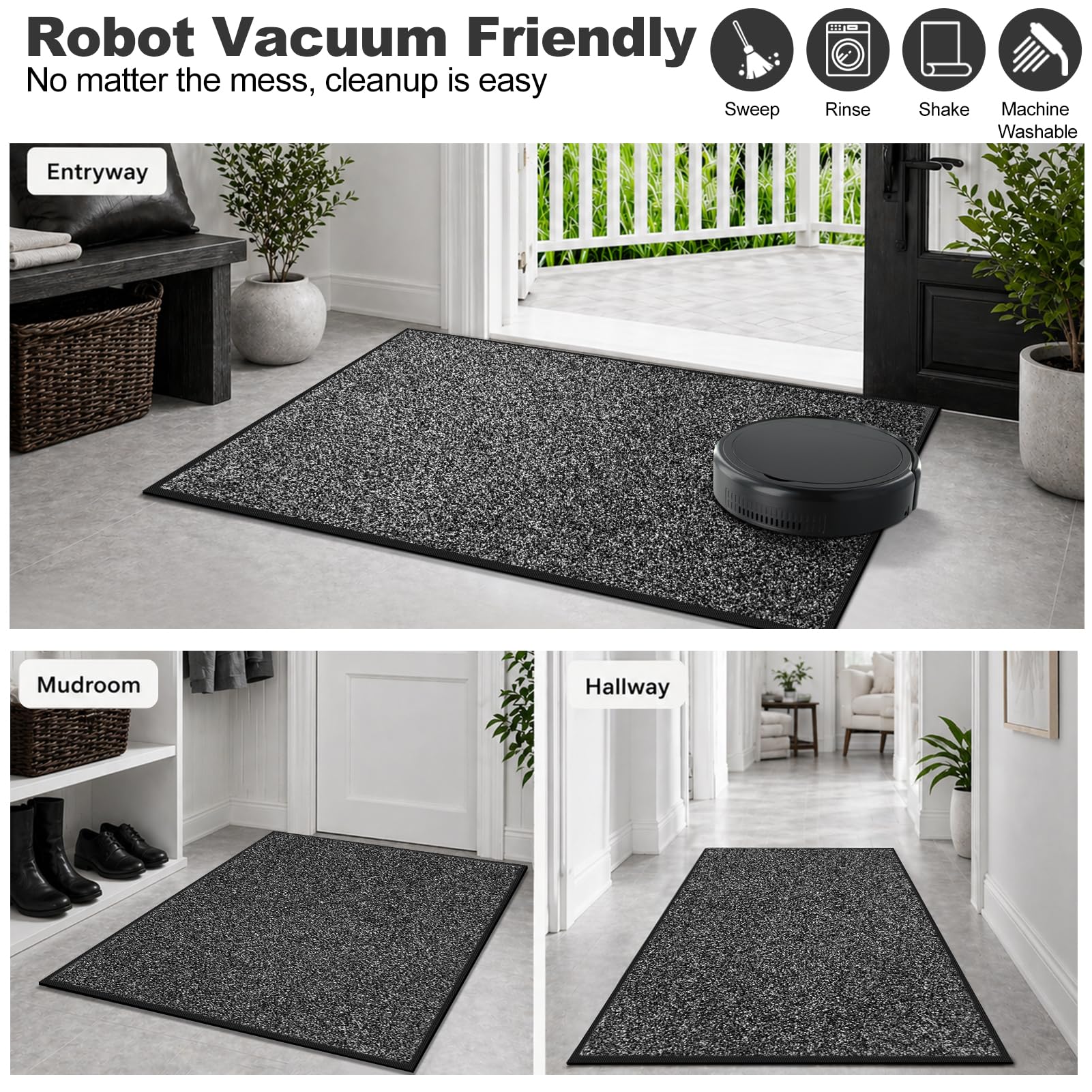 Mibao door mat anti-slip rubber bottom close-up