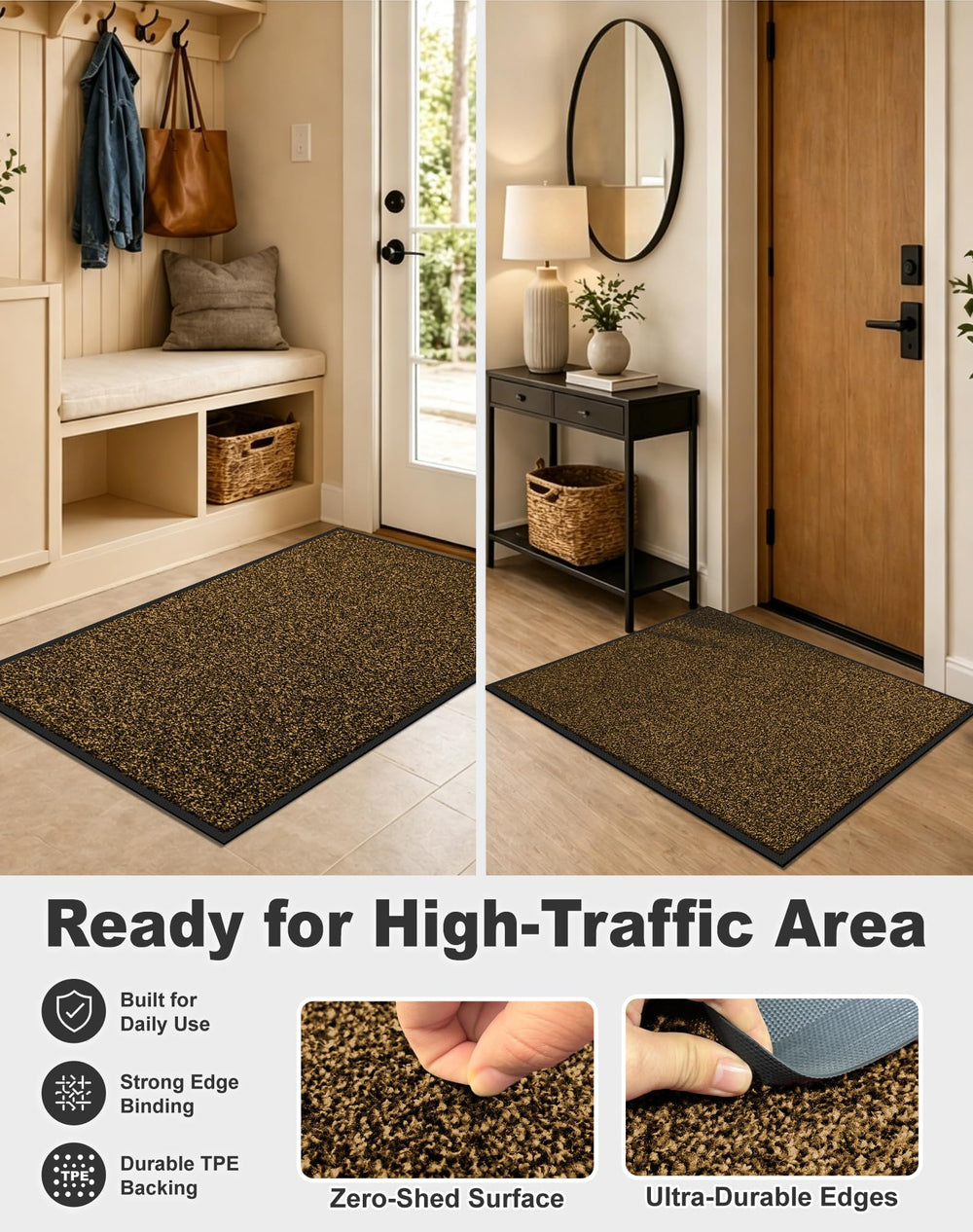 Mibao Door Mat being rinsed with a hose