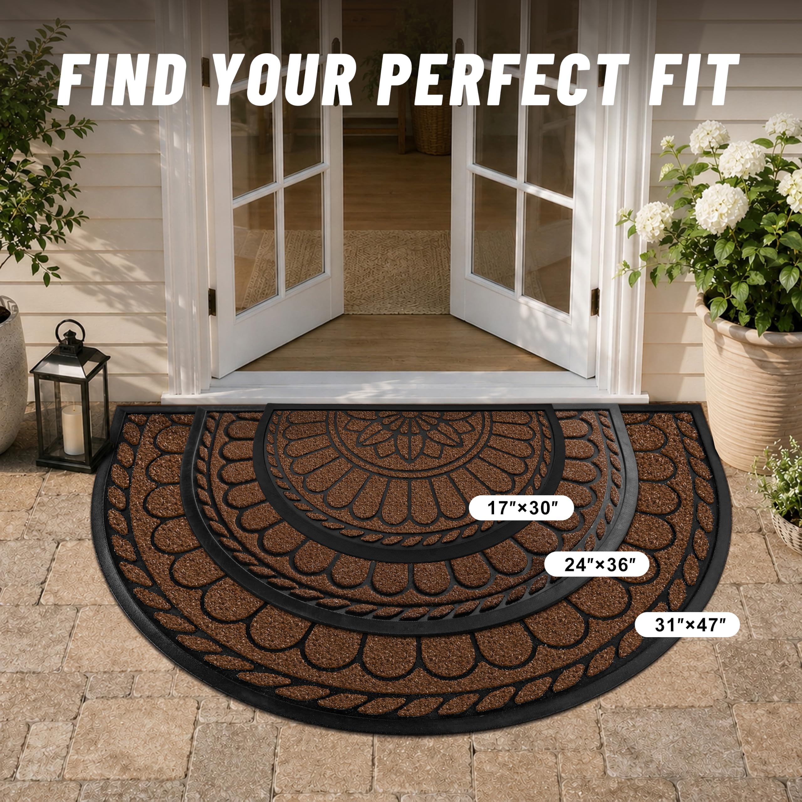 Mibao door mat from side angle demonstrating low-profile design